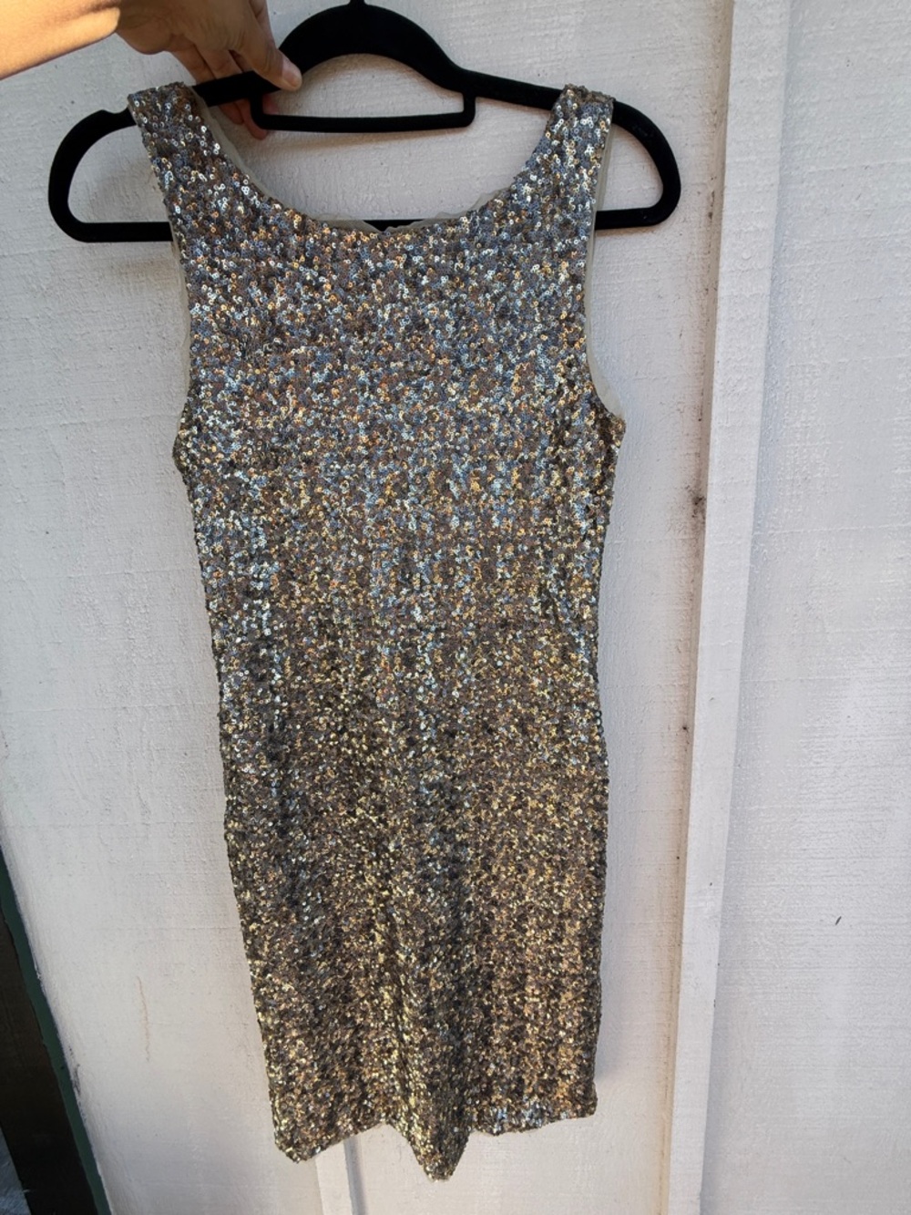 Zara Silver Sequin Mini Dress